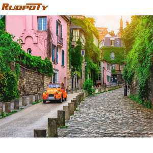 RUOPOTY Frame 60x75cm Landscape Diy Painting By Numbers Kit Rural Paint By Numbers Unique Gift For Living Room Home Decor Arts