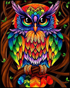 DIY Painting Frame Animals Colorful Owl Diy Painting By Numbers Kit Modern Wall Art Picture Acrylic Paint By Numbers For Gift