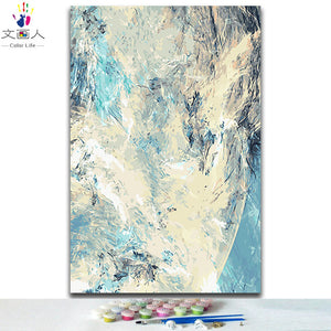 diy coloring painting by numbers abstract modern Simple scenery pictures paint by numbers with colors for adults diy frame