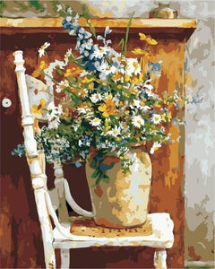 AZQSD Oil Painting Flower In Vase Painting By Numbers Paint Flower DIY Canvas Picture Hand Painted Home Decoration SZYH6310