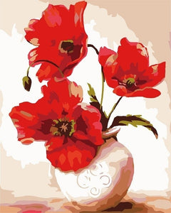 AZQSD Oil Painting Flower In Vase Painting By Numbers Paint Flower DIY Canvas Picture Hand Painted Home Decoration SZYH6310