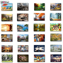 Load image into Gallery viewer, Oil paint painting by numbers diy picture drawing coloring on canvas painting by hand wall paint by number landscape
