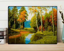 Load image into Gallery viewer, Oil paint painting by numbers diy picture drawing coloring on canvas painting by hand wall paint by number landscape
