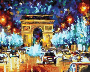 Oil paint painting by numbers diy picture drawing coloring on canvas painting by hand wall paint by number landscape