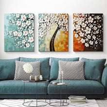 Load image into Gallery viewer, DIY Oil Painting by Numbers Trees Leaves Triptych Pictures Animal Abstract Paint Wall Sticker Coloring Landscape Gift Home Decor
