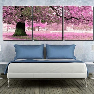 DIY Oil Painting by Numbers Trees Leaves Triptych Pictures Animal Abstract Paint Wall Sticker Coloring Landscape Gift Home Decor